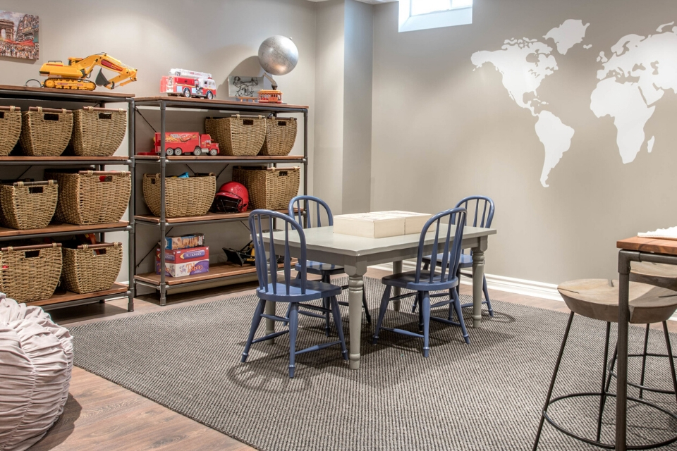 Cute children's basement play area | Design by Catherine-Lucie Horber